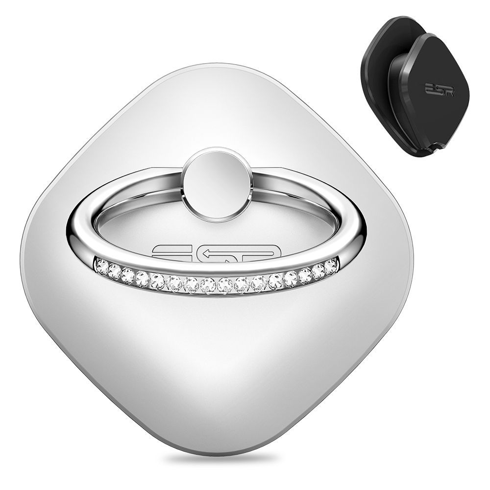 ESR Zinc Alloy Ring Stand – Silver with Crystals GADGETS ESR ESR Zinc Alloy Ring Stand - Silver with Crystals - Image 8