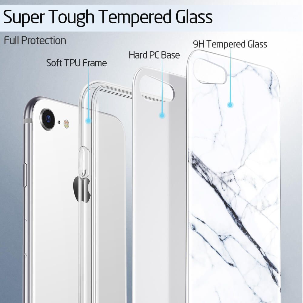 ESR iPhone 7/8/SE Ice Shield Marble White ΘΗΚΕΣ ESR ESR iPhone 7/8/SE Ice Shield Marble White - Image 2