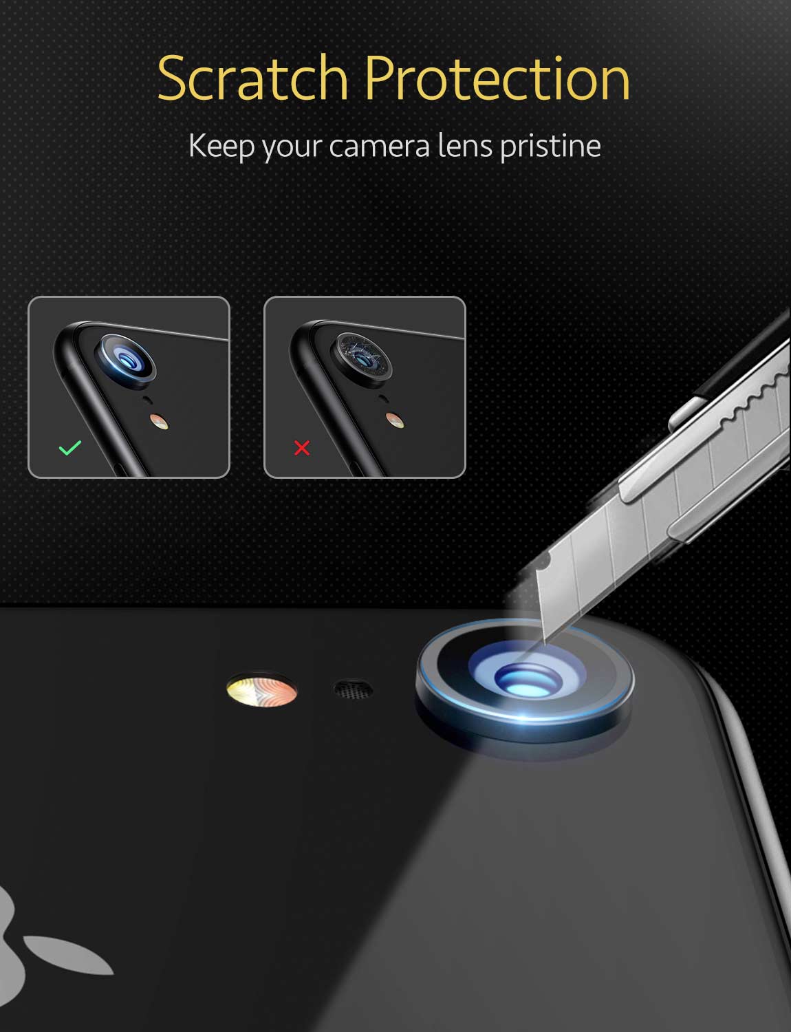 ESR Tempered Glass 9H Camera Lens iPhone XR (2-Pack) ΠΡΟΣΤΑΣΙΑ ΟΘΟΝΗΣ ESR ESR Tempered Glass 9H Camera Lens iPhone XR (2-Pack) - Image 3