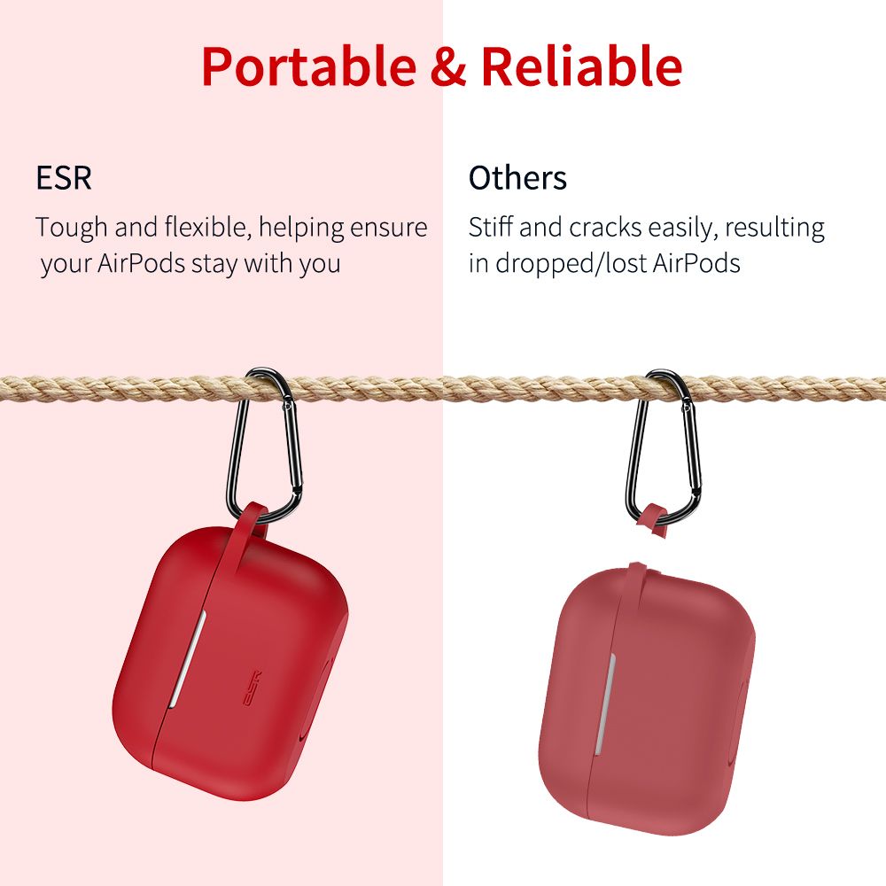 ESR AirPods Pro Bounce Series Case Red (4894240097861) APPLE AIRPODS ESR ESR AirPods Pro Bounce Series Case Red (4894240097861) - Image 7