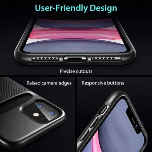 Alternative view of ESR iPhone 11 Wallet Armor Black (4894240098189)