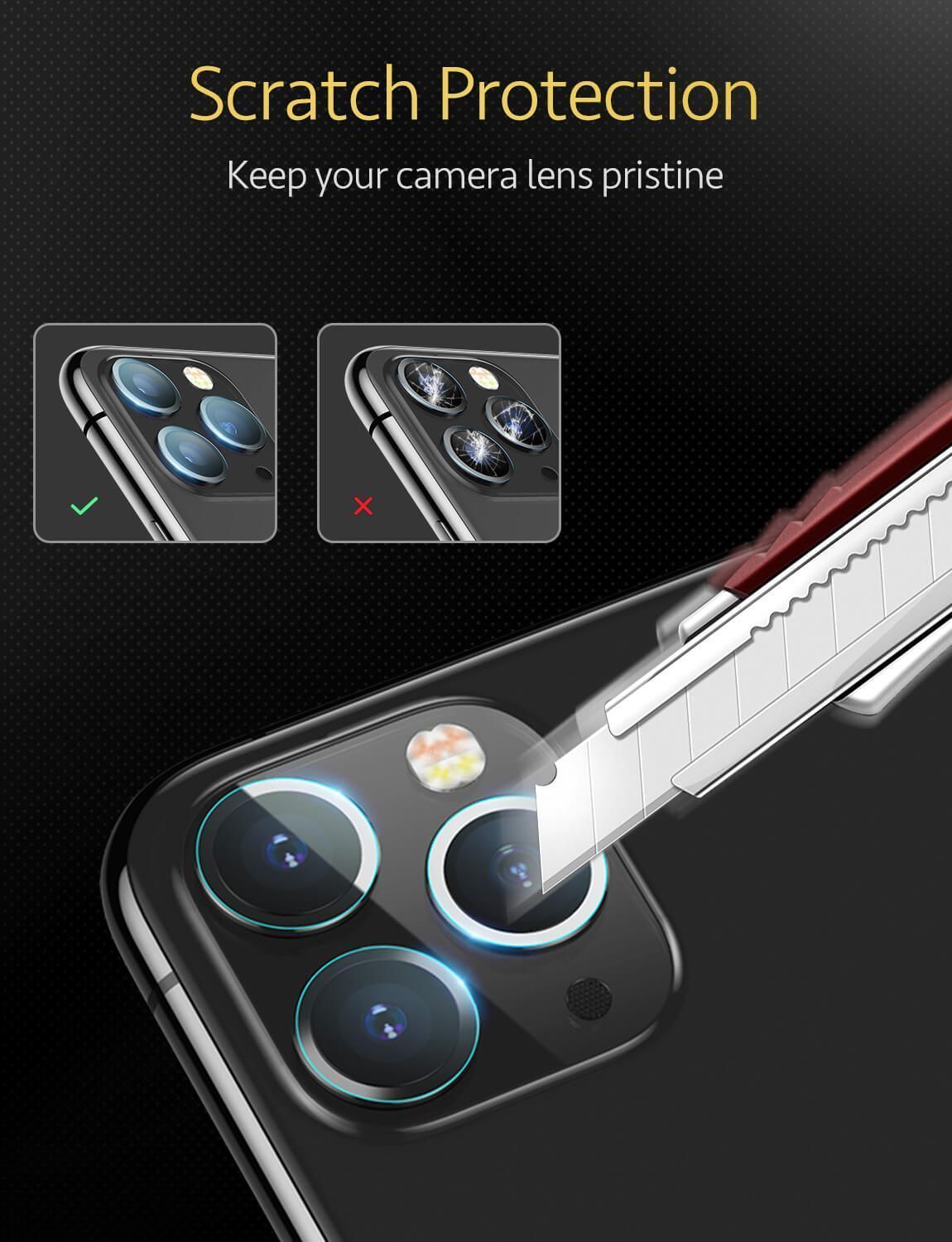 ESR Tempered Glass 9H Camera Lens iPhone 11 Pro/11 Pro Max (2-Pack) ΠΡΟΣΤΑΣΙΑ ΟΘΟΝΗΣ ESR ESR Tempered Glass 9H Camera Lens iPhone 11 Pro/11 Pro Max (2-Pack) - Image 5