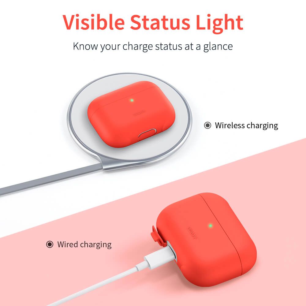 ESR AirPods Pro Silicone Breeze Plus Case Red (4894240105351) APPLE AIRPODS ESR ESR AirPods Pro Silicone Breeze Plus Case Red (4894240105351) - Image 4