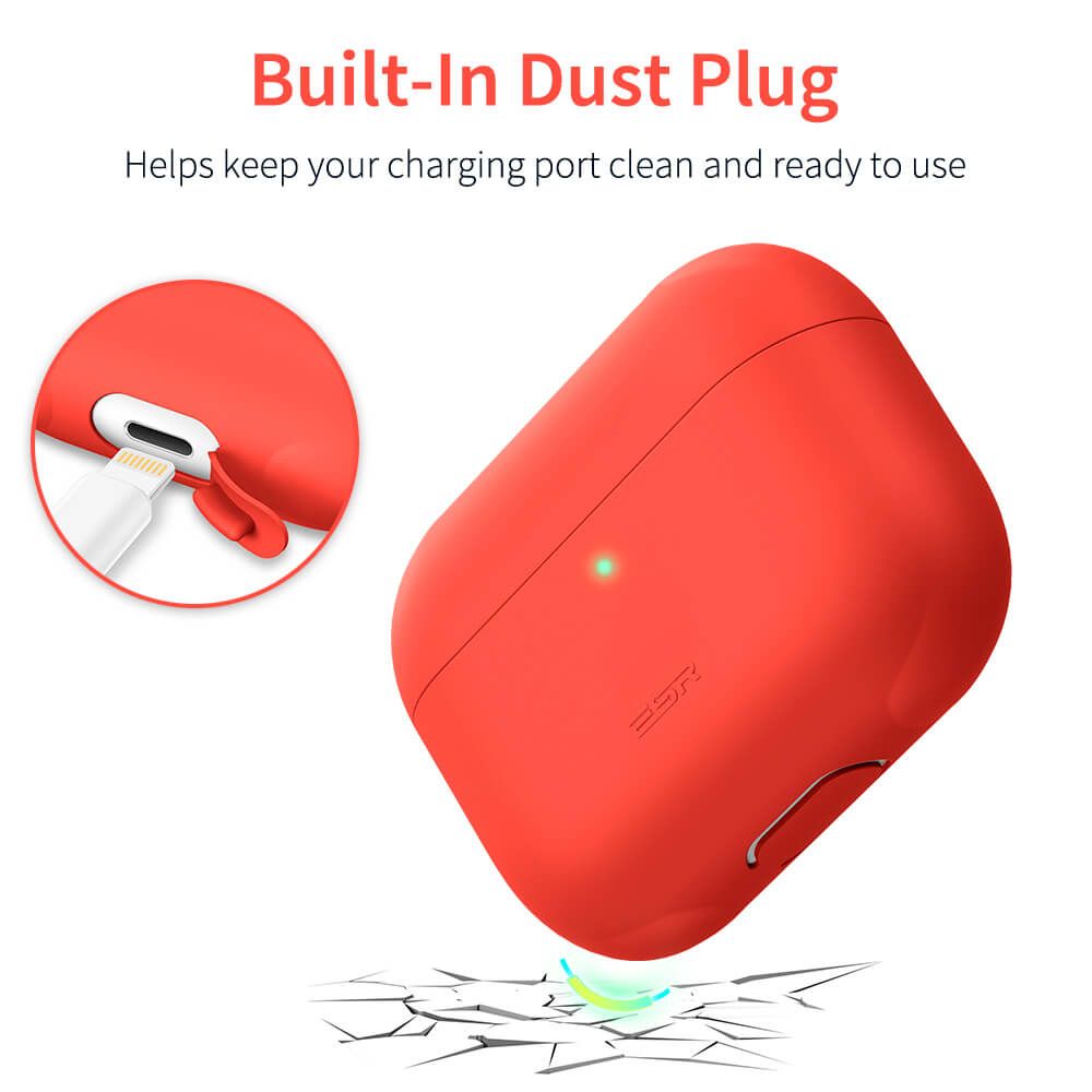 ESR AirPods Pro Silicone Breeze Plus Case Red (4894240105351) APPLE AIRPODS ESR ESR AirPods Pro Silicone Breeze Plus Case Red (4894240105351) - Image 6