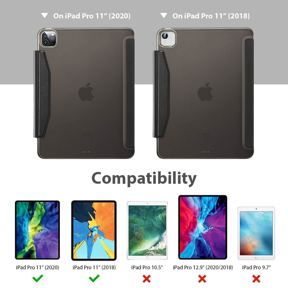 ESR Yippee Trifold with Clasp Jelly Black iPad Pro 11 2018/2020 ΘΗΚΕΣ ESR ESR Yippee Trifold with Clasp Jelly Black iPad Pro 11 2018/2020 - Image 3