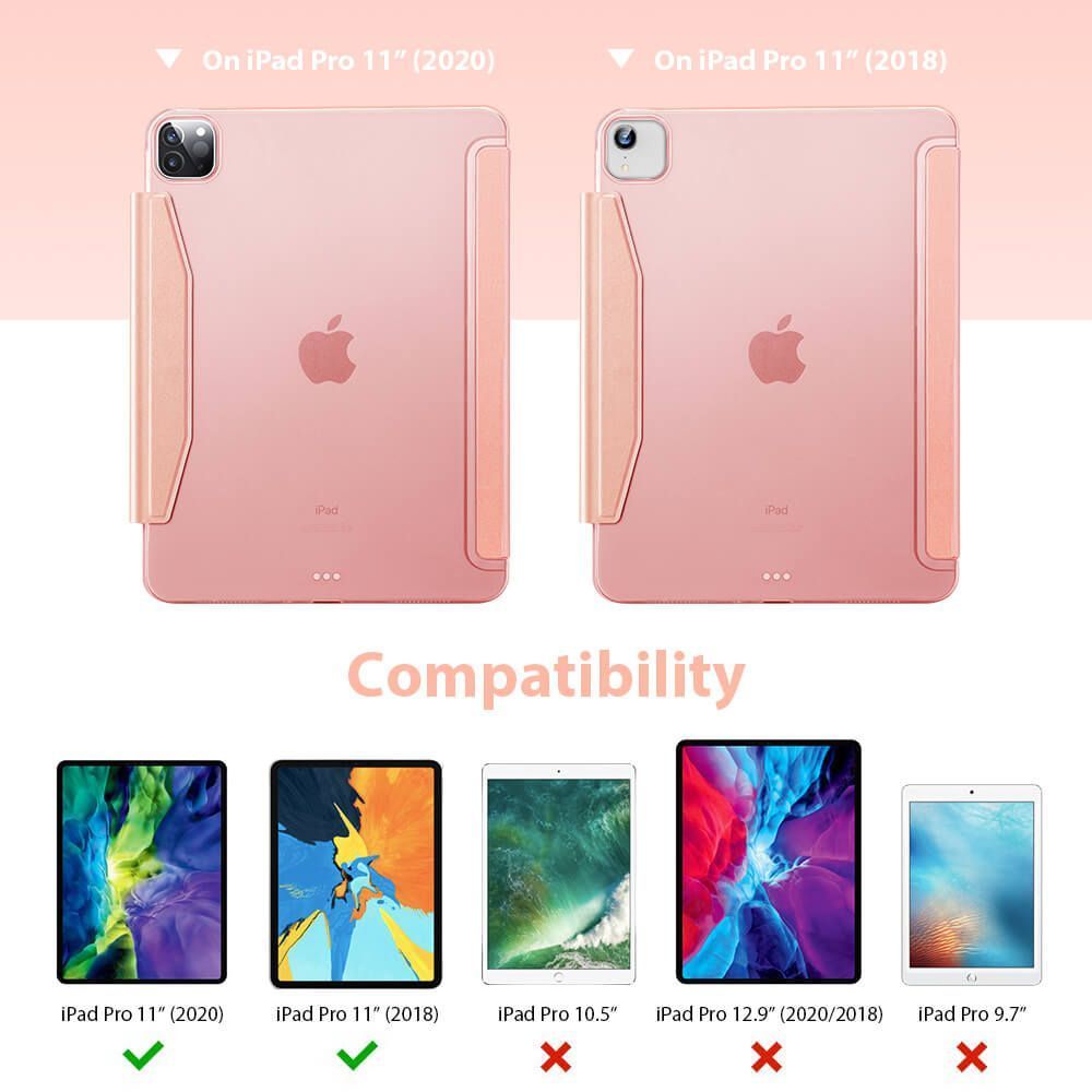 ESR Yippee Trifold with Clasp Rose Gold iPad Pro 11 2018/2020 ΘΗΚΕΣ ESR ESR Yippee Trifold with Clasp Rose Gold iPad Pro 11 2018/2020 - Image 8