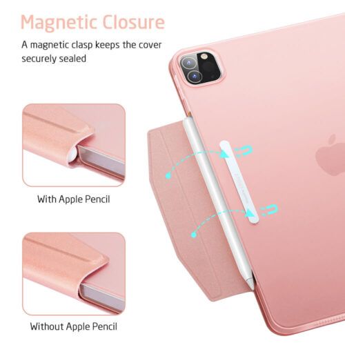 Alternative view of ESR Yippee Trifold with Clasp Rose Gold iPad Pro 11 2018/2020