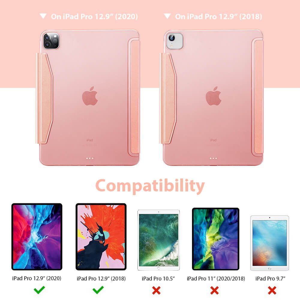 ESR Yippee Trifold with Clasp Rose Gold iPad Pro 12,9 2018/2020 STOCK OFFERS ESR ESR Yippee Trifold with Clasp Rose Gold iPad Pro 12,9 2018/2020 - Image 8