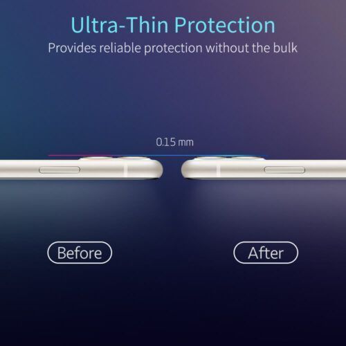 Alternative view of ESR Full Cover 9H Camera Glass iPhone 11 White