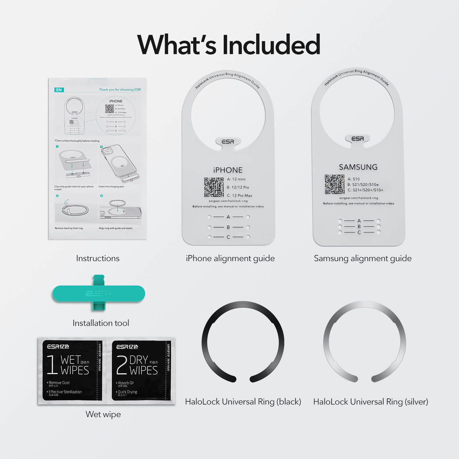ESR HaloLock MagSafe Ring (2 Pack) MAGSAFE GADGETS ESR ESR HaloLock MagSafe Ring (2 Pack) - Image 14