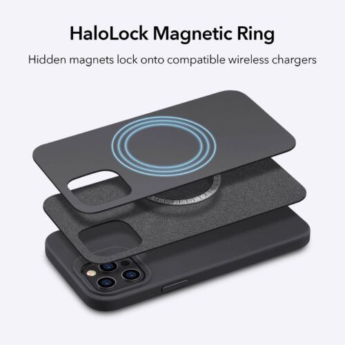 Alternative view of ESR iPhone 12 Pro Max Cloud HaloLock MagSafe Case Black