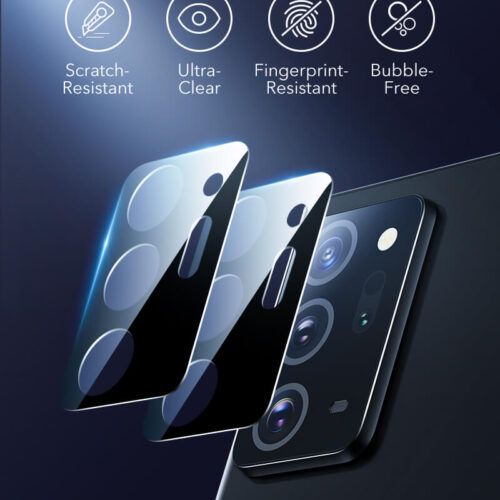 Alternative view of ESR Full Cover 9H Camera Glass Samsung Galaxy Note 20 Ultra Black