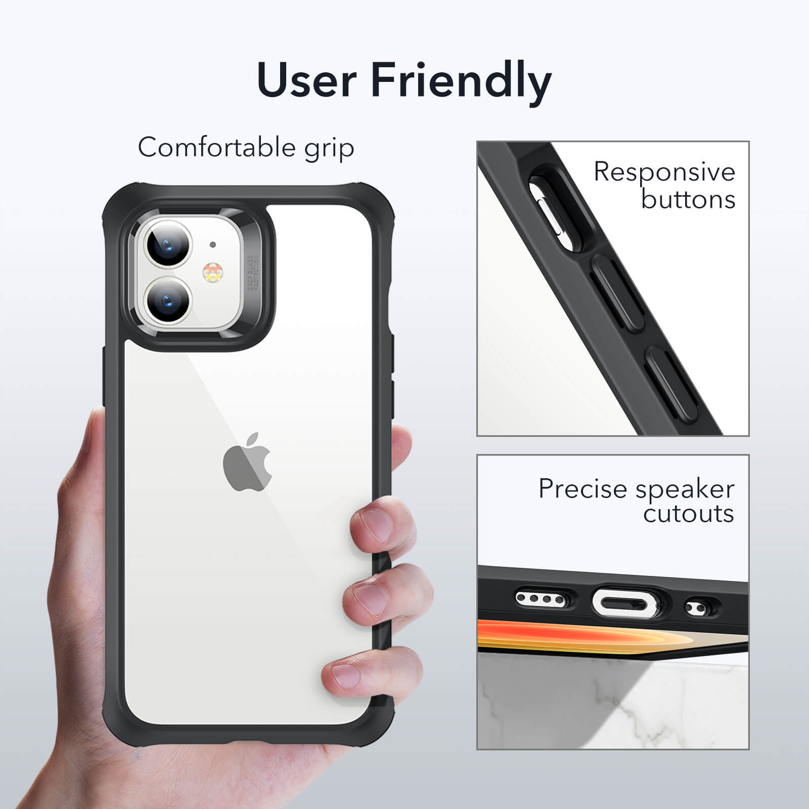 ESR iPhone 12 mini Alliance 360 Case with 2 Tempered Glasses Black (4894240121658) STOCK OFFERS ESR ESR iPhone 12 mini Alliance 360 Case with 2 Tempered Glasses Black (4894240121658) - Image 4
