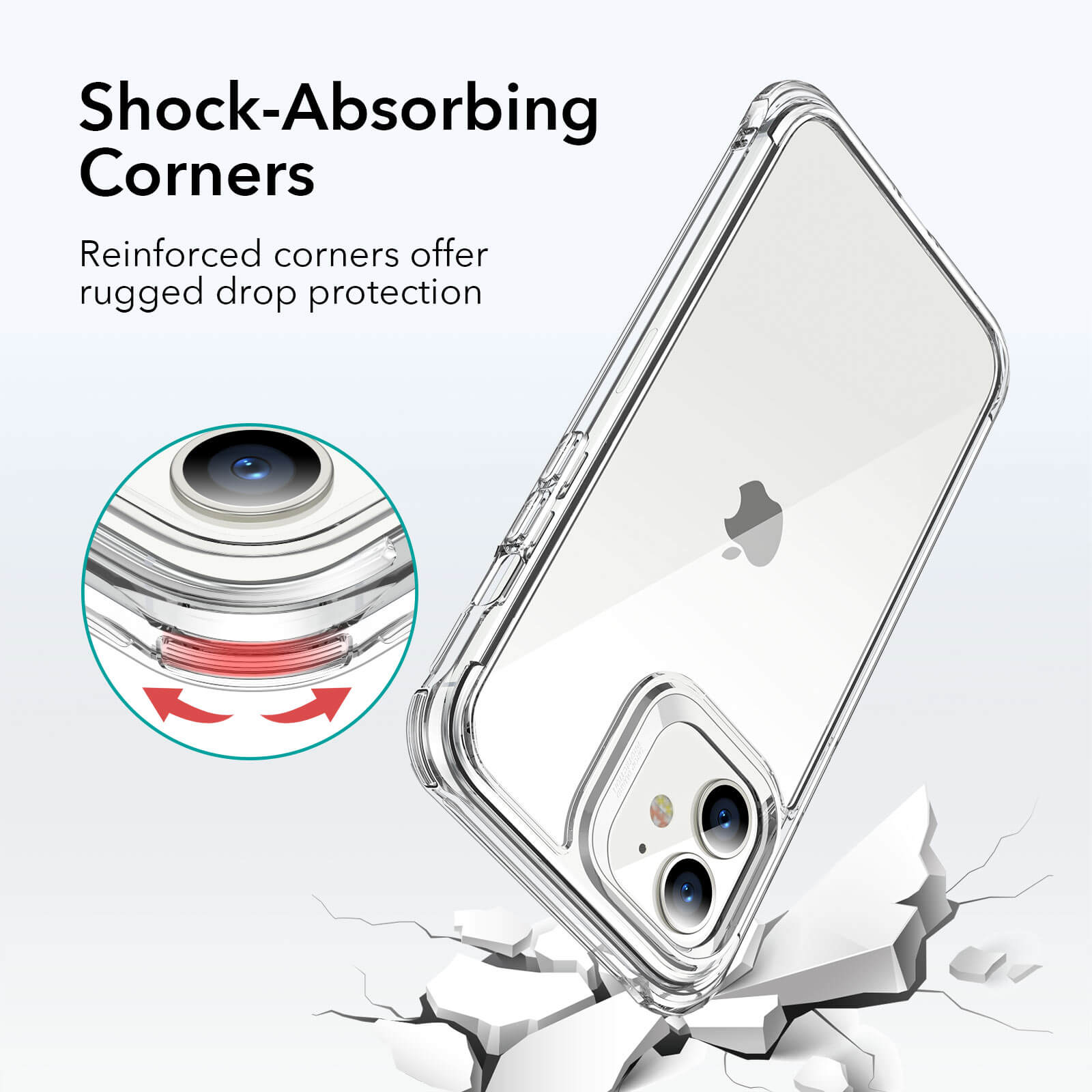 ESR iPhone 12 mini Alliance 360 Case with 2 Tempered Glasses Clear (4894240121672) STOCK OFFERS ESR ESR iPhone 12 mini Alliance 360 Case with 2 Tempered Glasses Clear (4894240121672) - Image 10