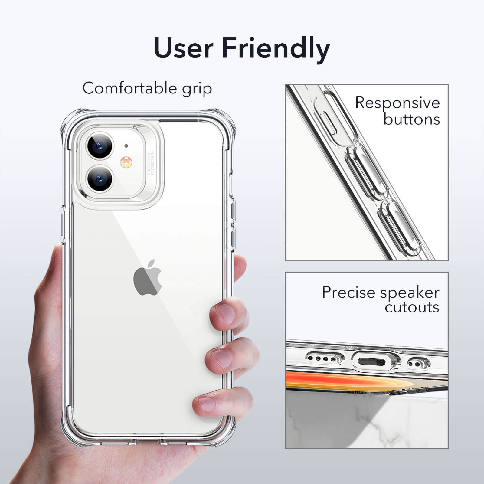 ESR iPhone 12 mini Alliance 360 Case with 2 Tempered Glasses Clear (4894240121672) STOCK OFFERS ESR ESR iPhone 12 mini Alliance 360 Case with 2 Tempered Glasses Clear (4894240121672) - Image 4