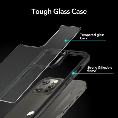 Alternative view of ESR iPhone 12 Pro Max Ice Shield Clear Black (4894240122204)