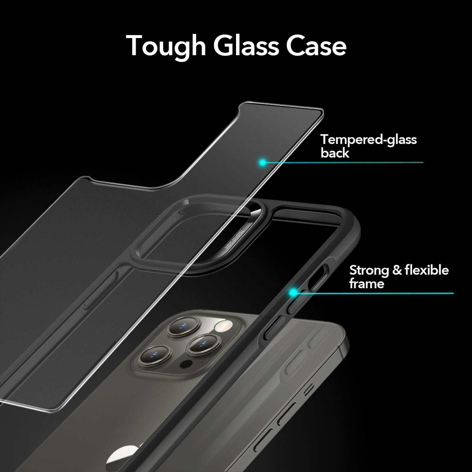 ESR iPhone 12 Pro Max Ice Shield Clear Black (4894240122204) STOCK OFFERS ESR ESR iPhone 12 Pro Max Ice Shield Clear Black (4894240122204) - Image 2