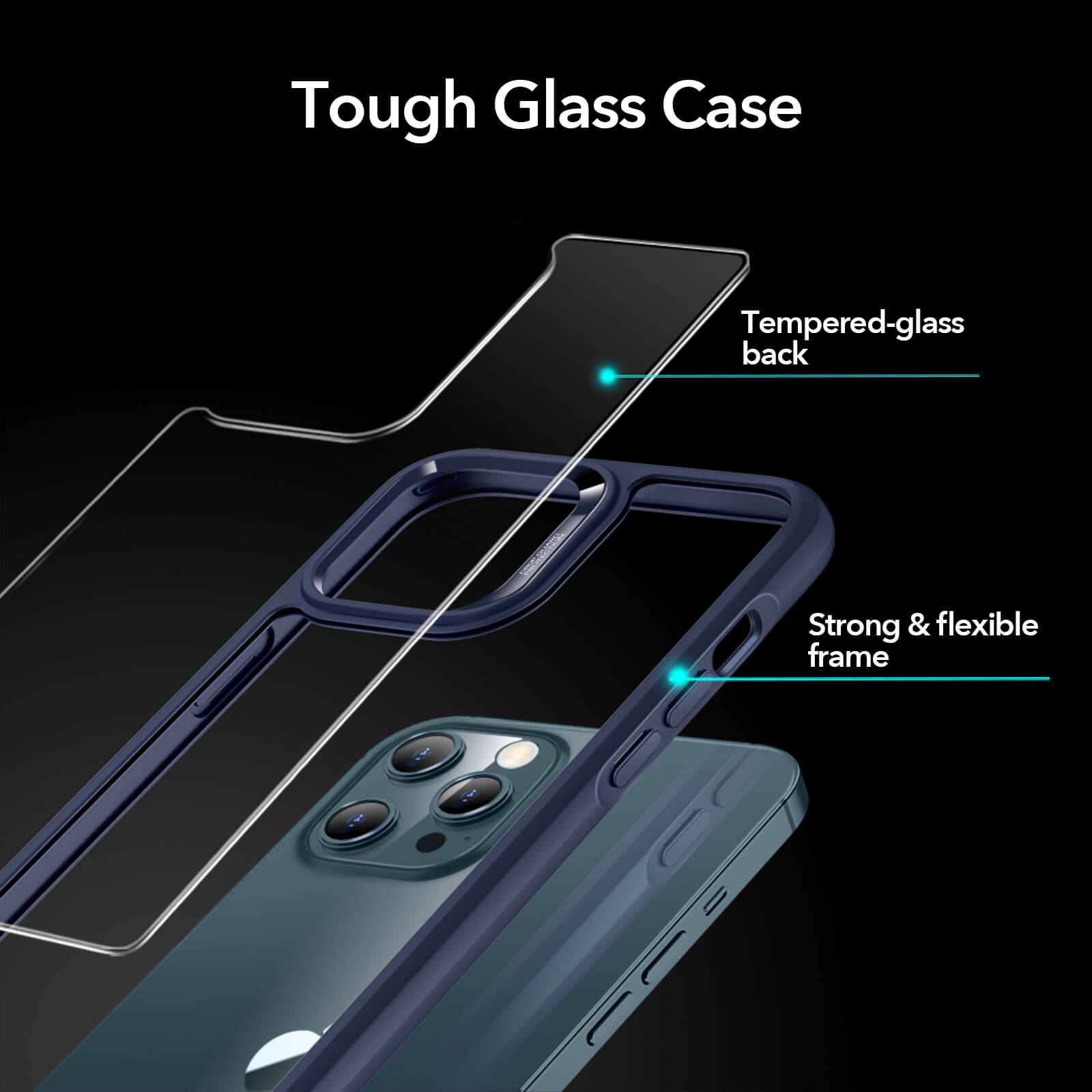 ESR iPhone 12 Pro Max Ice Shield Clear Blue (4894240122211) STOCK OFFERS ESR ESR iPhone 12 Pro Max Ice Shield Clear Blue (4894240122211) - Image 2