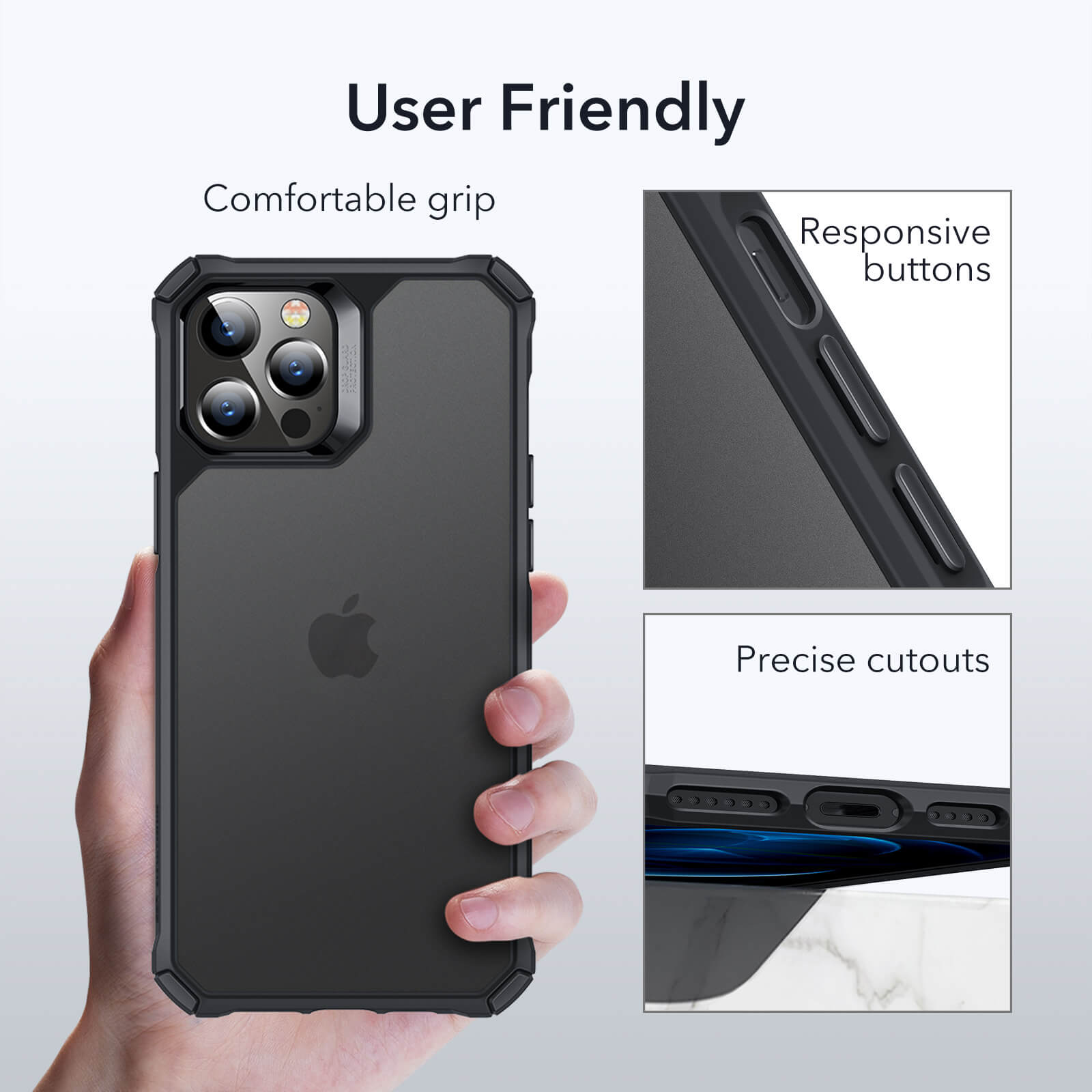 ESR iPhone 12/12 Pro Air Armor Clear Black (4894240121955) ΘΗΚΕΣ ESR ESR iPhone 12/12 Pro Air Armor Clear Black (4894240121955) - Image 4