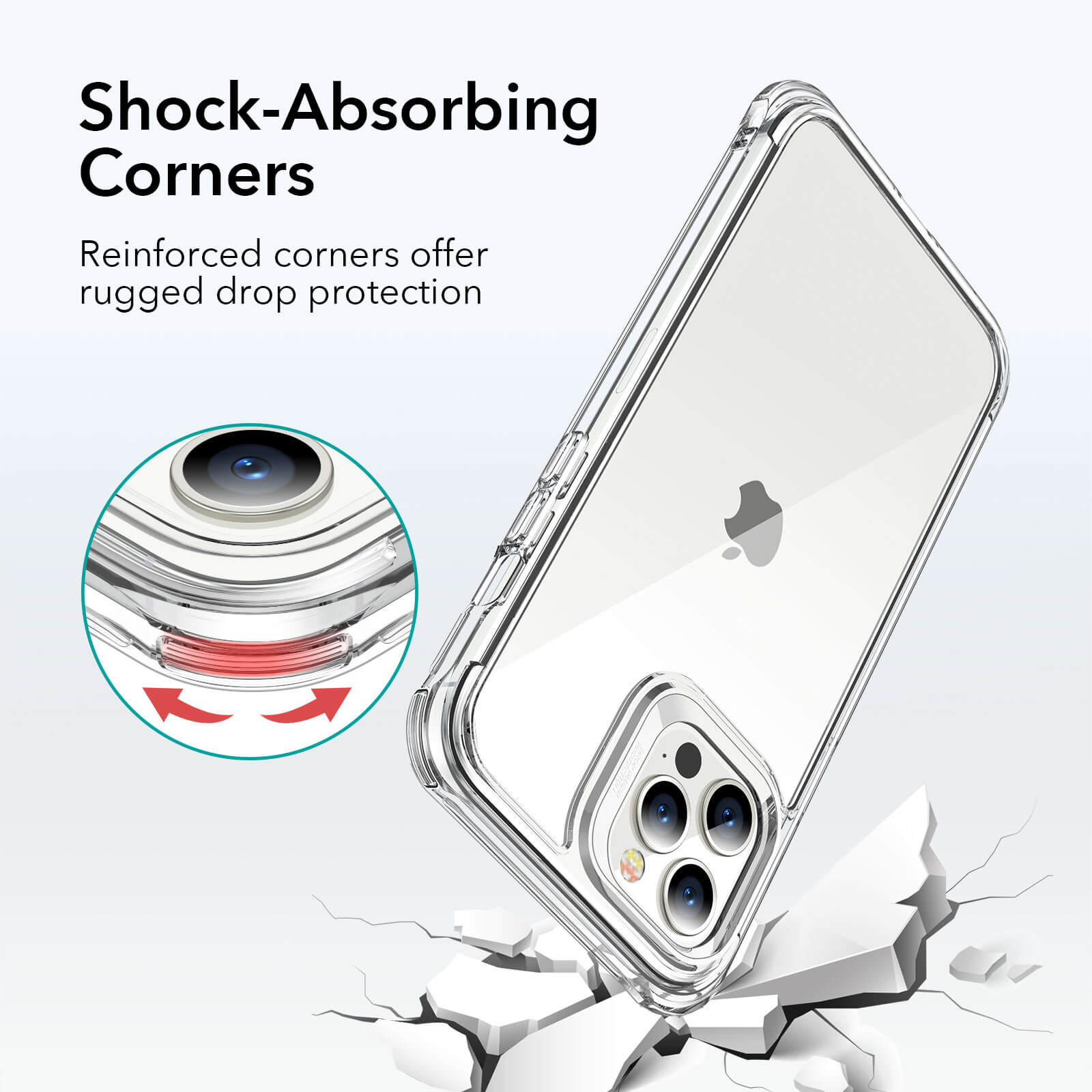ESR iPhone 12 Pro Max Alliance 360 Case with 2 Tempered Glasses Clear (4894240122372) STOCK OFFERS ESR ESR iPhone 12 Pro Max Alliance 360 Case with 2 Tempered Glasses Clear (4894240122372) - Image 5