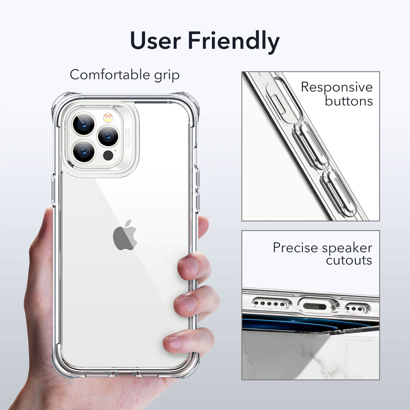 ESR iPhone 12 Pro Max Alliance 360 Case with 2 Tempered Glasses Clear (4894240122372) STOCK OFFERS ESR ESR iPhone 12 Pro Max Alliance 360 Case with 2 Tempered Glasses Clear (4894240122372) - Image 3
