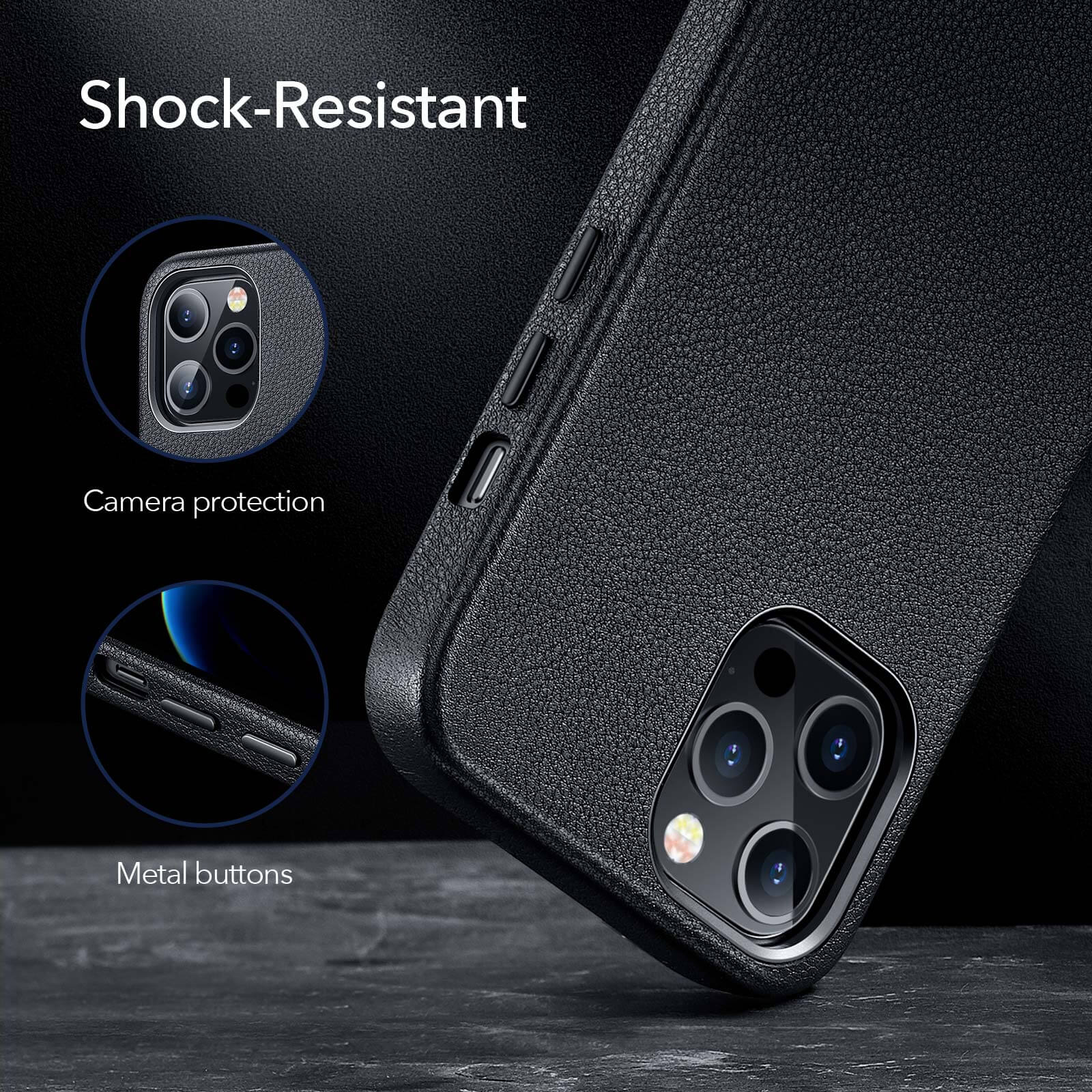 ESR iPhone 12 Pro Max Metro Premium Leather Black STOCK OFFERS ESR ESR iPhone 12 Pro Max Metro Premium Leather Black - Image 6