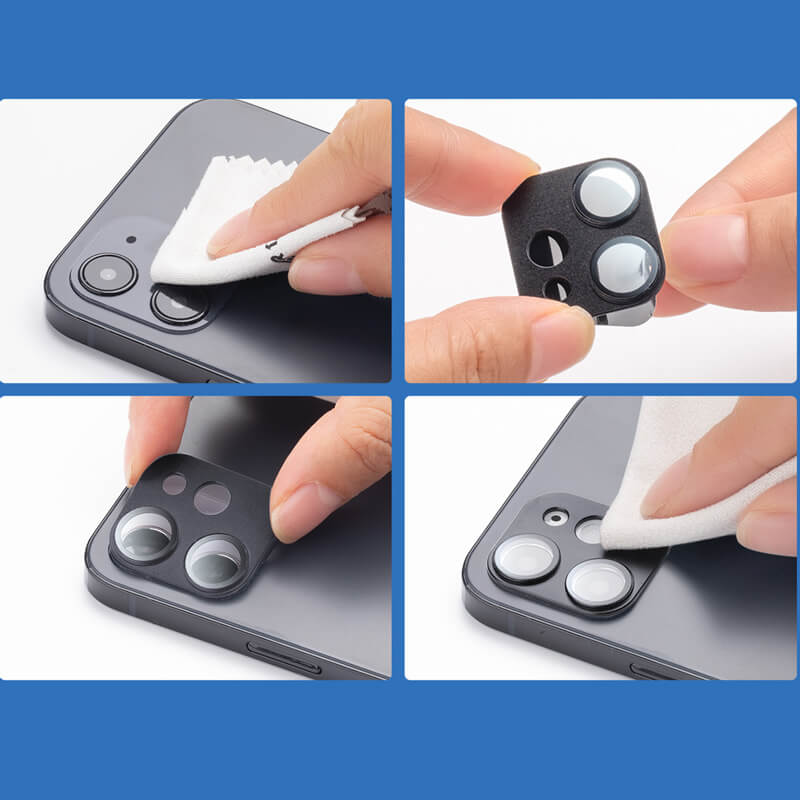 ESR Full Cover 9H Camera Glass iPhone 12 mini Black (2-Pack) ΠΡΟΣΤΑΣΙΑ ΟΘΟΝΗΣ ESR ESR Full Cover 9H Camera Glass iPhone 12 mini Black (2-Pack) - Image 6