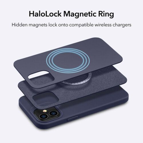 Alternative view of ESR iPhone 12/12 Pro Cloud HaloLock MagSafe Case Midnight Blue