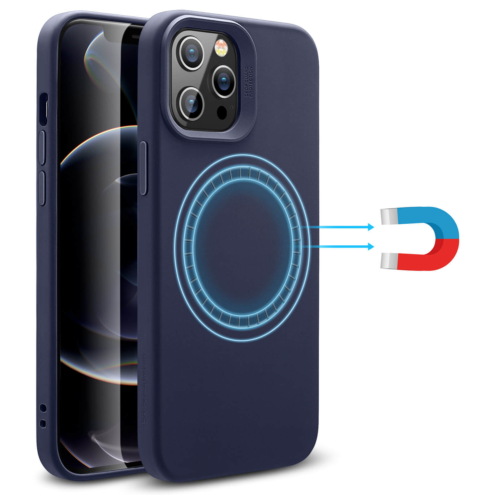 ESR iPhone 12/12 Pro Cloud HaloLock MagSafe Case Midnight Blue ΘΗΚΕΣ ESR ESR iPhone 12/12 Pro Cloud HaloLock MagSafe Case Midnight Blue