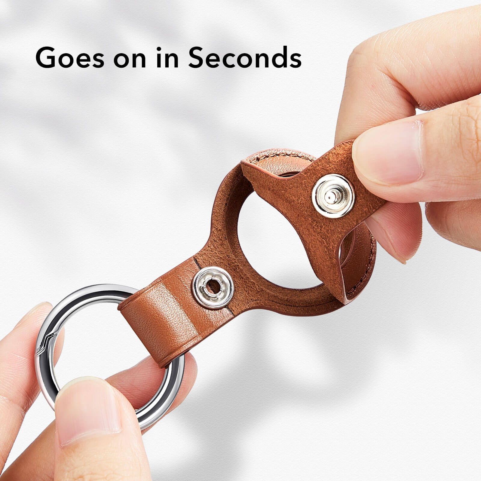 ESR AirTag Metro Leather Keychain Case Brown ΘΗΚΕΣ ESR ESR AirTag Metro Leather Keychain Case Brown - Image 5