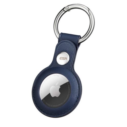 ESR AirTag Metro Leather Keychain Case Blue ΘΗΚΕΣ ESR ESR AirTag Metro Leather Keychain Case Blue