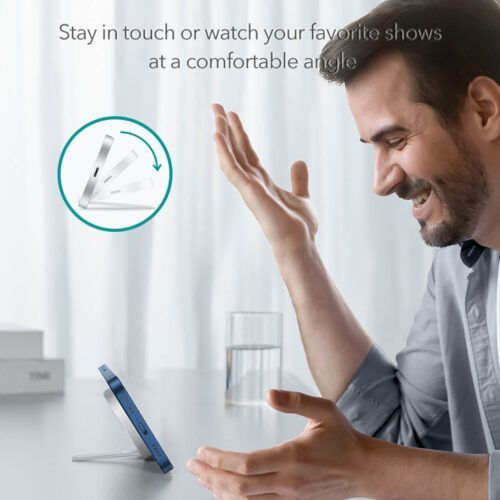 Alternative view of ESR HaloLock MagSafe Kickstand Magnetic Charger White