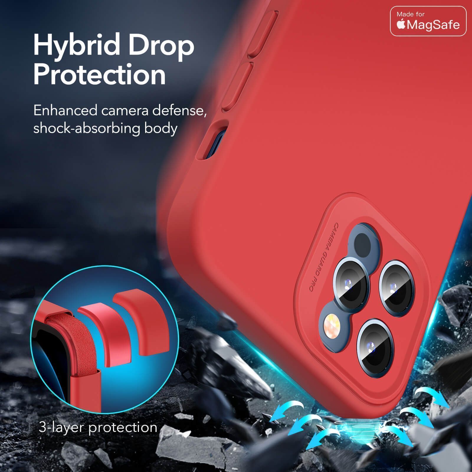 Θήκη ESR iPhone 12 Pro Cloud Red MagSafe Certified ΘΗΚΕΣ ESR Θήκη ESR iPhone 12 Pro Cloud Red MagSafe Certified - Image 6