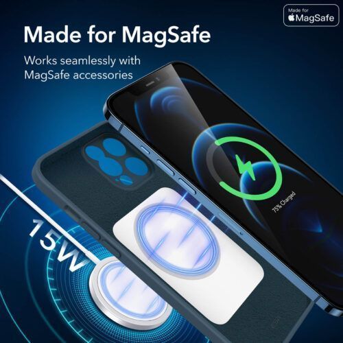 Alternative view of ESR iPhone 12 Pro Max Cloud Case Blue MagSafe Certified
