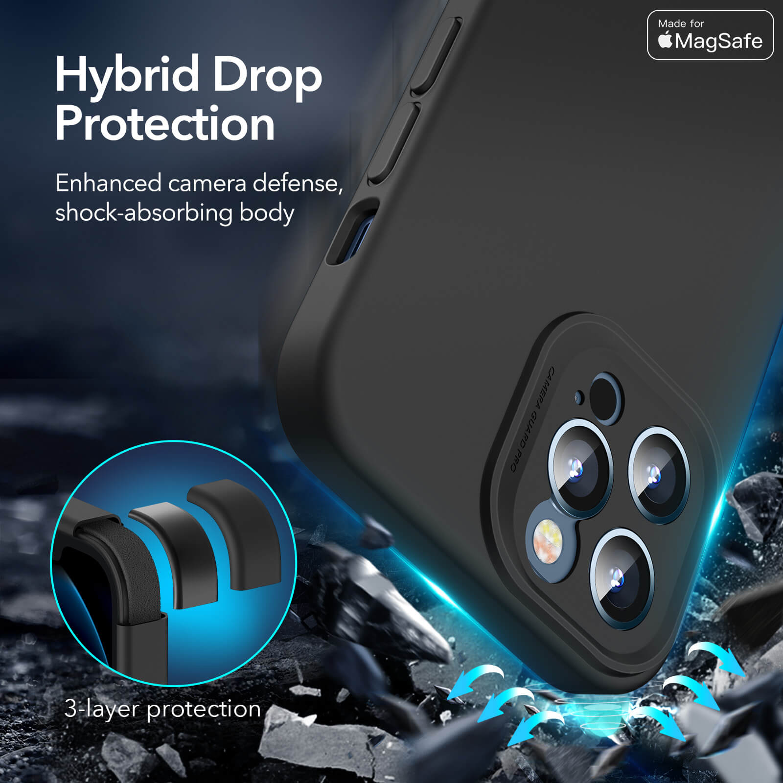 ESR iPhone 12 Pro Max Cloud Case Black MagSafe Certified STOCK OFFERS ESR ESR iPhone 12 Pro Max Cloud Case Black MagSafe Certified - Image 7