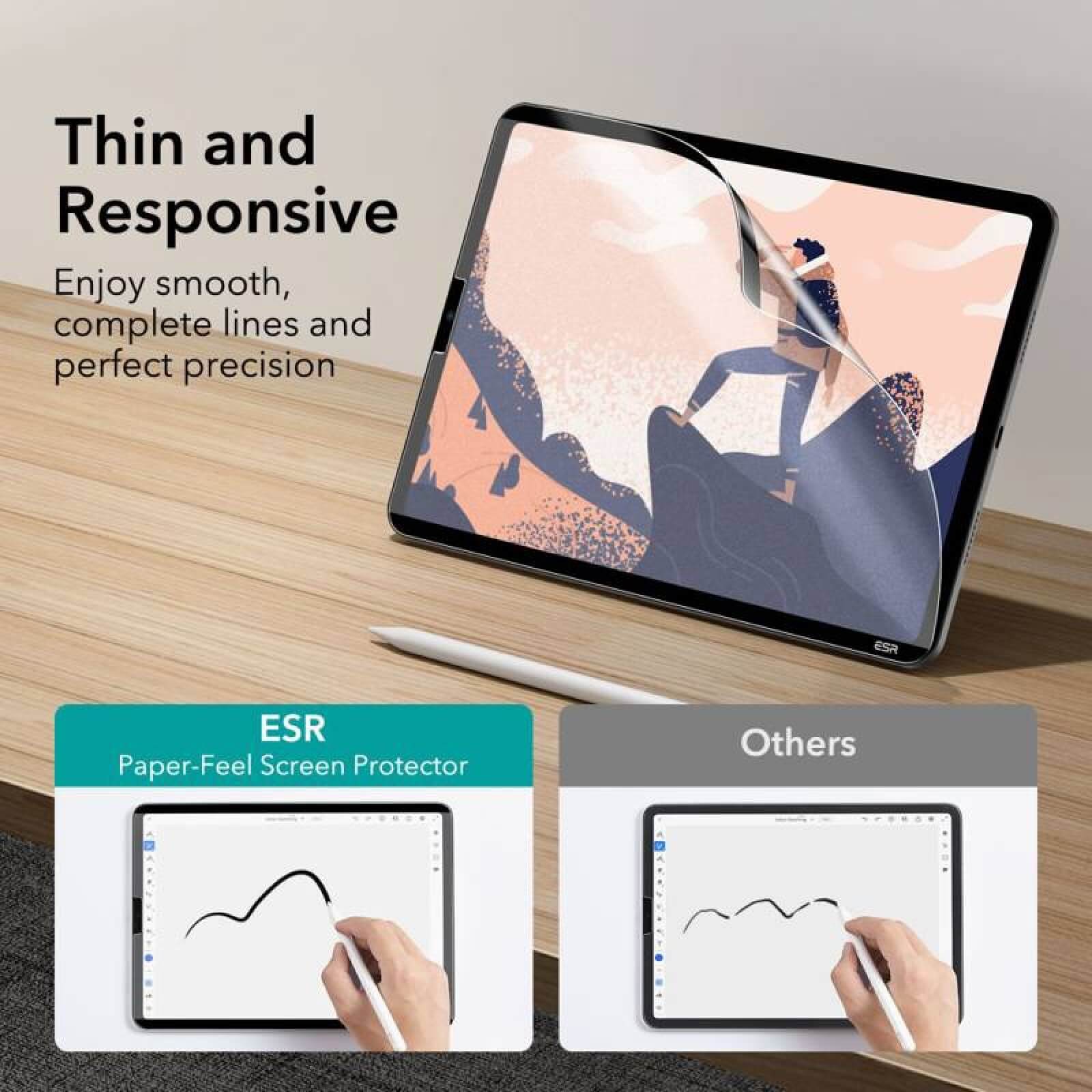 ESR Paper Feel Magnetic Screen Protector iPad Pro 12,9 ΠΡΟΣΤΑΣΙΑ ΟΘΟΝΗΣ ESR ESR Paper Feel Magnetic Screen Protector iPad Pro 12,9 - Image 4