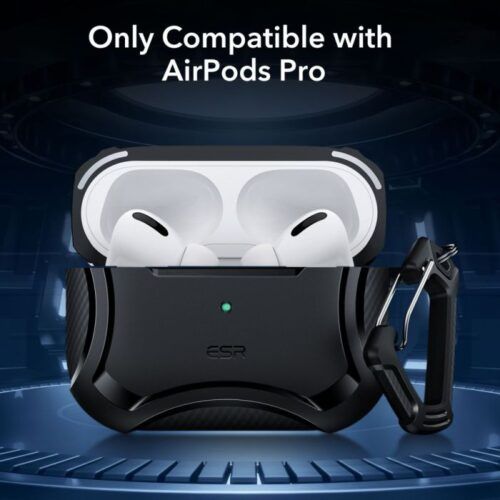 Alternative view of ESR AirPods Pro Cyber Armor Case Black (Magsafe Compatible)
