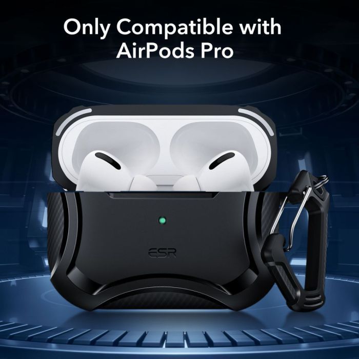 ESR AirPods Pro Cyber Armor Case Black (Magsafe Compatible) APPLE AIRPODS ESR ESR AirPods Pro Cyber Armor Case Black (Magsafe Compatible) - Image 2