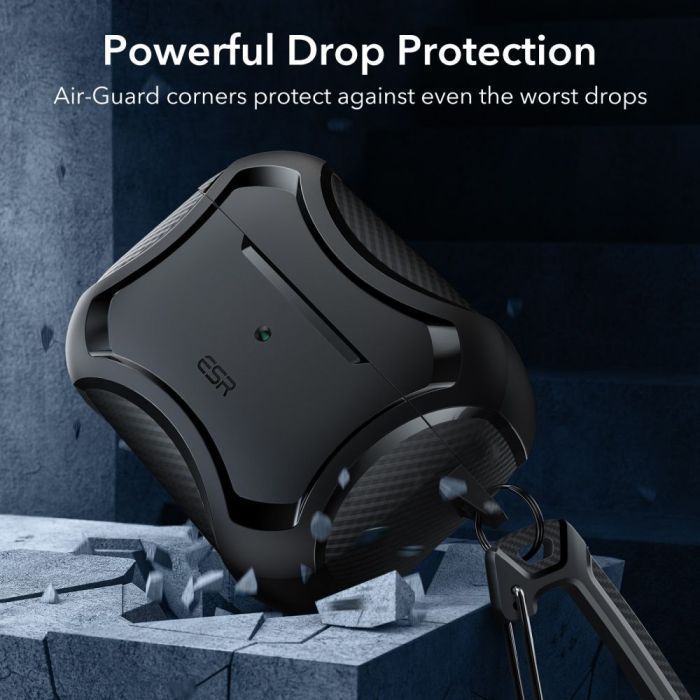 ESR AirPods Pro Cyber Armor Case Black (Magsafe Compatible) APPLE AIRPODS ESR ESR AirPods Pro Cyber Armor Case Black (Magsafe Compatible) - Image 4