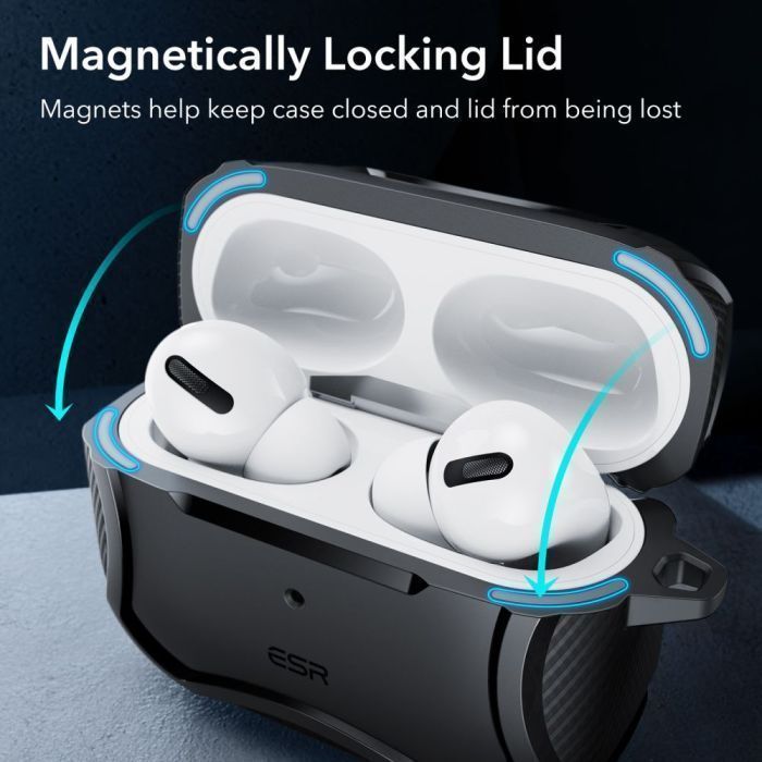 ESR AirPods Pro Cyber Armor Case Black (Magsafe Compatible) APPLE AIRPODS ESR ESR AirPods Pro Cyber Armor Case Black (Magsafe Compatible) - Image 5