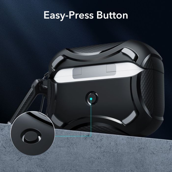 ESR AirPods Pro Cyber Armor Case Black (Magsafe Compatible) APPLE AIRPODS ESR ESR AirPods Pro Cyber Armor Case Black (Magsafe Compatible) - Image 6