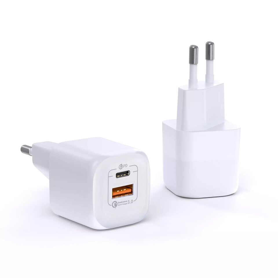 WiWU 33W 1xPD USB-C 1xUSB QC3 Fast Charger White (RY-U33) STOCK OFFERS WIWU WiWU 33W 1xPD USB-C 1xUSB QC3 Fast Charger White (RY-U33)
