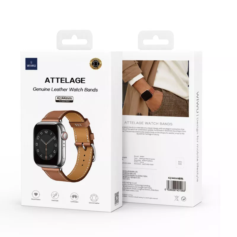 WiWU Attelage Genuine Leather Band Apple Watch 44/45/46/49mm APPLE WATCH WIWU WiWU Attelage Genuine Leather Band Apple Watch 44/45/46/49mm - Image 2