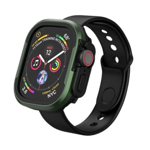 Alternative view of WiWU iShield Armor Shockproof Case Green Apple Watch 45mm