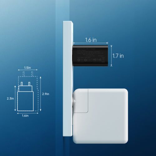 Alternative view of Choetech Wall Charger PD PPS USB Type-C 25W Black (PD6003-EU)