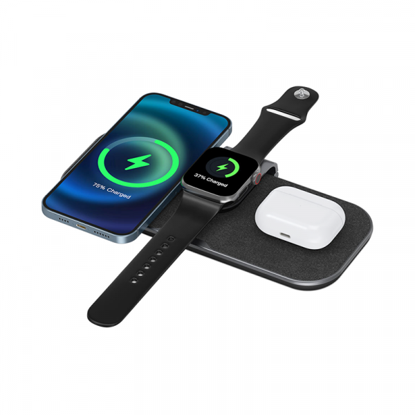 WiWU 3 in 1 Wireless Charging Station 15W (PA3IN1B) APPLE WATCH WIWU WiWU 3 in 1 Wireless Charging Station 15W (PA3IN1B) - Image 4