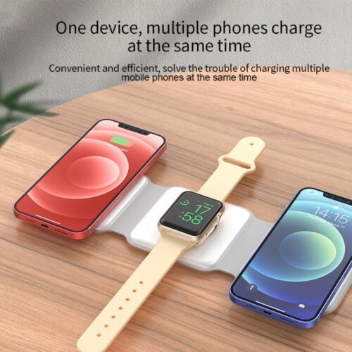 Alternative view of Siipro 3in1 MagSafe 15W Wireless Charging Folding Station Black (SW-42B)