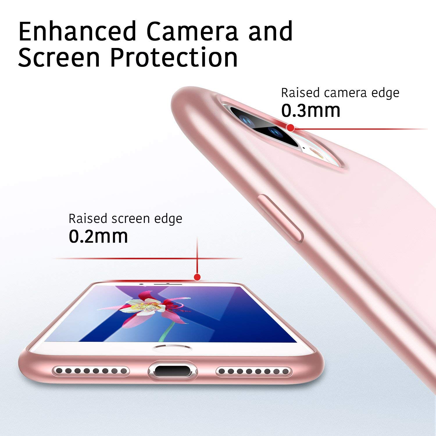 ESR iPhone 7 Plus/8 Plus Slim Fit Matte Case Rose Gold (X001H8L5F9) ΘΗΚΕΣ ESR ESR iPhone 7 Plus/8 Plus Slim Fit Matte Case Rose Gold (X001H8L5F9) - Image 4