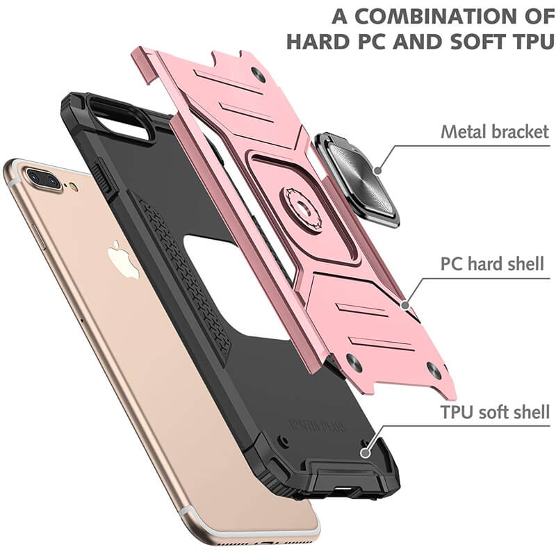 Armor Ringstand Case Rose Gold iPhone 7 Plus/8 Plus ΘΗΚΕΣ OEM Armor Ringstand Case Rose Gold iPhone 7 Plus/8 Plus - Image 3