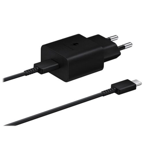 Alternative view of Samsung Fast Travel Φορτιστής 15W USB με Καλώδιο Type-C to Type-C Black